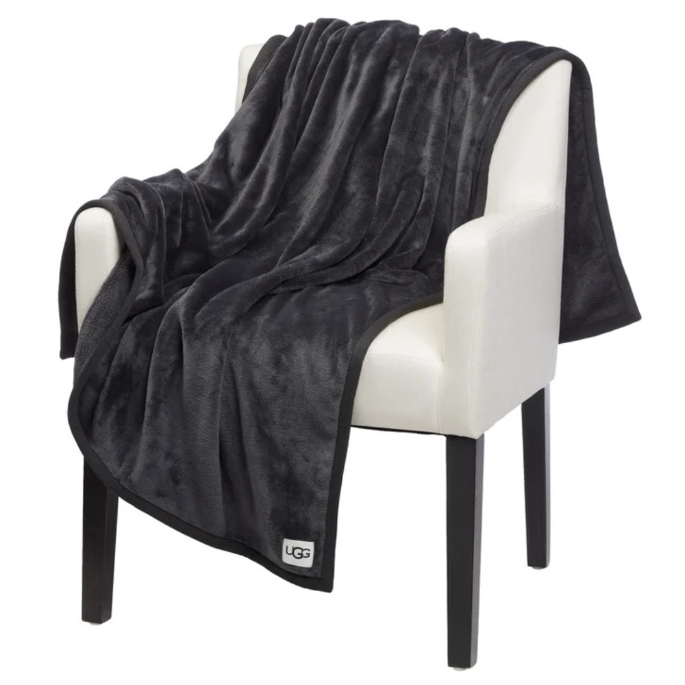 UGG Plush Duffield Throw, Dark Gray - NWT